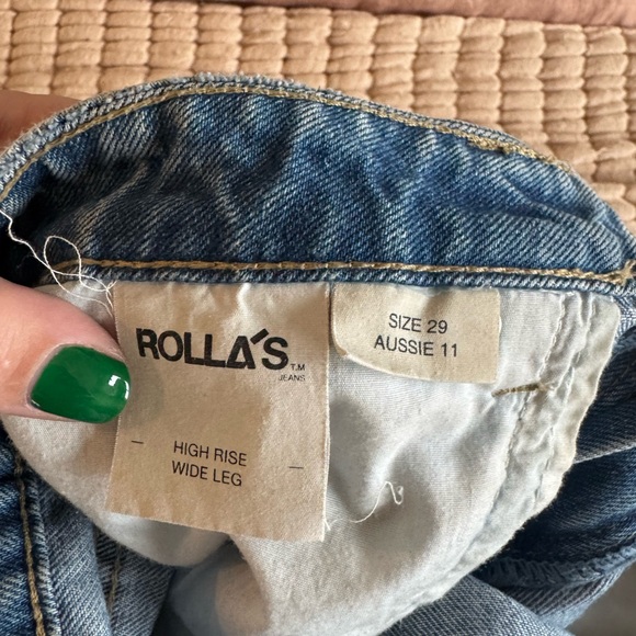 Rolla’s cropped high rise wide leg cropped jeans denim - Picture 7 of 7